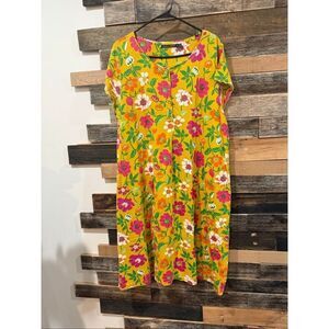 Gudrun Sjoden floral boho lagenlook dress size XXL